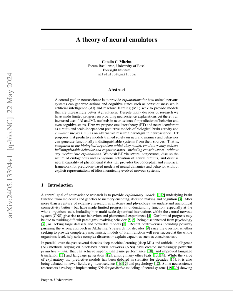 Whole Brain Emulation Paper